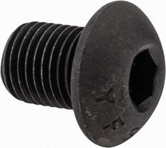 Value Collection - 3/8-24 UNF Hex Socket Drive, Button Screw - Alloy Steel, Black Oxide Finish, Fully Threaded, 1/2" Length Under Head - All Tool & Supply