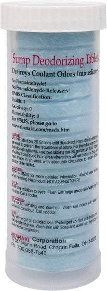 Abanaki - 16 oz Tube Deodorizing Tablet - 25 Gallon Volume Capacity - All Tool & Supply