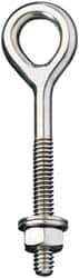 Ronstan - 5/16-18, Electropolished Finish, Stainless Steel Forged Eye Bolt - 2" Thread Length, 12.7mm ID x 35mm OD, 5" Shank Length - All Tool & Supply