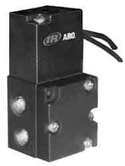 ARO/Ingersoll-Rand - 1/8", 4-Way Stacking Solenoid Valve with Speed Control - 12 VDC, 0.2 CV Rate, 2.4" High - All Tool & Supply