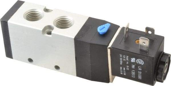 ARO/Ingersoll-Rand - 1/4", 4-Way 2-Position Maxair Stacking Solenoid Valve - 12 VDC, 0.7 CV Rate, 1.37" High - All Tool & Supply