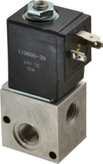 ARO/Ingersoll-Rand - 1/4", CAT Series 3-Way 2-Position Stacking Solenoid Valve - 24 VDC, 0.2 CV Rate, 3-1/2" High - All Tool & Supply