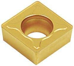 Hertel - CCMT32.50.5 LF Grade HC210 Carbide Turning Insert - TiN Finish, 80° Diamond, 3/8" Inscr Circle, 5/32" Thick, 0.0079" Corner Radius - All Tool & Supply