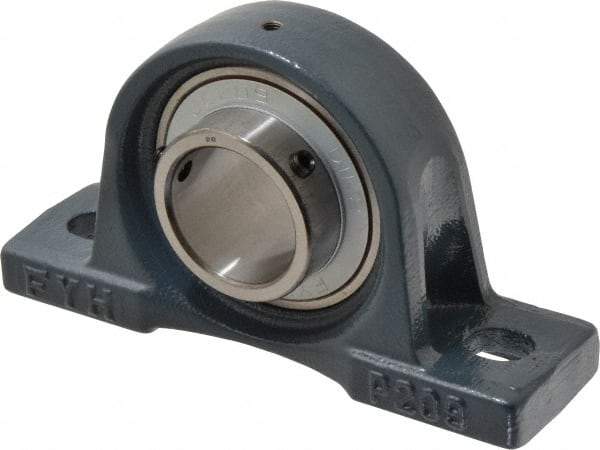 Value Collection - 1-3/4" ID, 4-3/16" OAW x 7-15/32" OAL x 4-3/16" OAH High Temperature Ball Bearing Pillow Block - 4,510 Lb Static Cap, 7,200 Lb Dyn Cap, 5-3/4" Btw Mnt Hole Ctrs, 2-1/8" Base-to-Ctr Ht, Cast Iron - All Tool & Supply