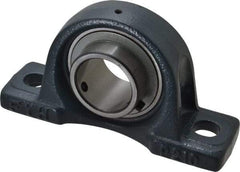 Value Collection - 1-15/16" ID, 4-7/16" OAW x 8-1/8" OAL x 4-7/16" OAH High Temperature Ball Bearing Pillow Block - 5,120 Lb Static Cap, 7,700 Lb Dyn Cap, 6-1/4" Btw Mnt Hole Ctrs, 2-1/4" Base-to-Ctr Ht, Cast Iron - All Tool & Supply