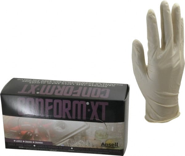 Ansell - Size L, 5 mil, Industrial Grade, Powder Free Latex Disposable Gloves - Exact Industrial Supply