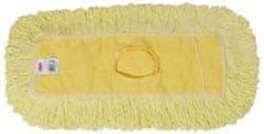 Rubbermaid - 18" Long x 5" Wide Yarn Blend Dust Mop Head - Envelope Connection, Yellow, Looped Head - All Tool & Supply