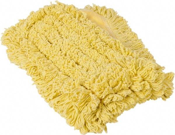 Rubbermaid - 36" Long x 5" Wide Yarn Blend Dust Mop Head - Envelope Connection, Yellow, Looped Head - All Tool & Supply