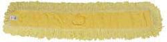 Rubbermaid - 48" Long x 5" Wide Yarn Blend Dust Mop Head - Envelope Connection, Yellow, Looped Head - All Tool & Supply