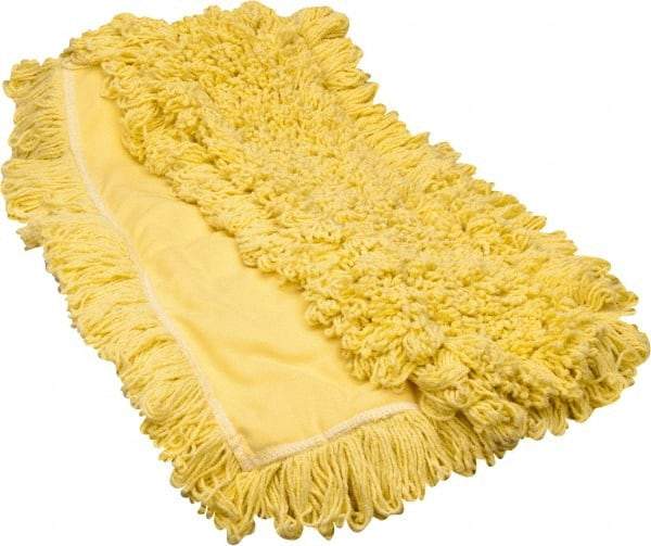 Rubbermaid - 60" Long x 5" Wide Yarn Blend Dust Mop Head - Envelope Connection, Yellow, Looped Head - All Tool & Supply