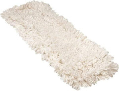 Rubbermaid - 24" Long x 5" Wide Cotton Yarn Dust Mop Head - Slip-On/Slip-Through Backing, White, Twisted Loop Head - All Tool & Supply