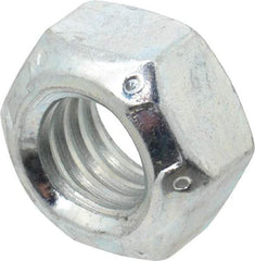 Value Collection - 7/16-14 UNC Grade C Hex Lock Nut with Distorted Thread - 11/16" Width Across Flats, 3/8" High, Cadmium Clear-Plated Finish - All Tool & Supply