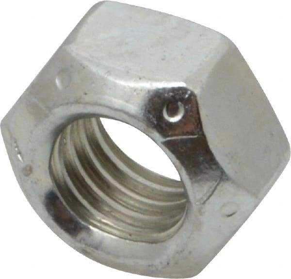 Value Collection - 9/16-12 UNC Grade C Hex Lock Nut with Distorted Thread - 7/8" Width Across Flats, 31/64" High, Cadmium Clear-Plated Finish - All Tool & Supply