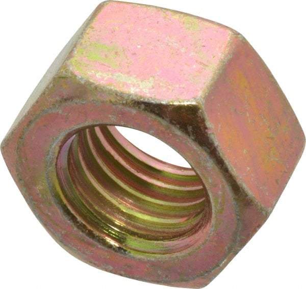 Value Collection - 5/8-11 UNC Steel Right Hand Hex Nut - 15/16" Across Flats, 35/64" High, Zinc Yellow Dichromate Finish - All Tool & Supply