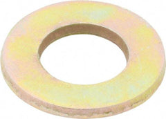 Value Collection - 1/2" Screw, Grade 8 Steel SAE Flat Washer - 17/32" ID x 1-1/16" OD, 3/32" Thick, Zinc Yellow Dichromate Finish - All Tool & Supply