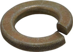 Value Collection - 1/2", 0.502" ID, 1/8" Thick Split Lock Washer - Grade 8 Steel, Zinc Yellow Dichromate Finish, 0.502" Min ID, 0.512" Max ID, 0.869" Max OD - All Tool & Supply