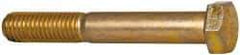 Made in USA - 1/2-13 UNC, 3-1/2" Length Under Head Hex Head Cap Screw - Partially Threaded, Grade 8 Alloy Steel, Zinc Yellow Dichromate Finish, 3/4" Hex - All Tool & Supply