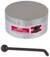 Suburban Tool - Fine Pole Round Permanent Magnetic Rotary Chuck - 6-1/4" Wide x 2-15/16" High, Ceramic - All Tool & Supply