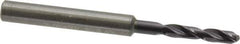 Guhring - #25 140° Spiral Flute Solid Carbide Screw Machine Drill Bit - FIREX Finish, Right Hand Cut, 24mm Flute Length, 66mm OAL, SU Point, Straight Shank - All Tool & Supply