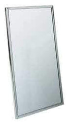 Bradley - 24 Inch Wide x 36 Inch High, Theft Resistant Rectangular Glass Washroom Mirror - Stainless Steel Frame - All Tool & Supply