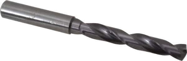 Guhring - 0.3465" 140° Solid Carbide Jobber Drill - FIREX Finish, Right Hand Cut, Spiral Flute, Straight Shank, 103mm OAL, SU Point - All Tool & Supply