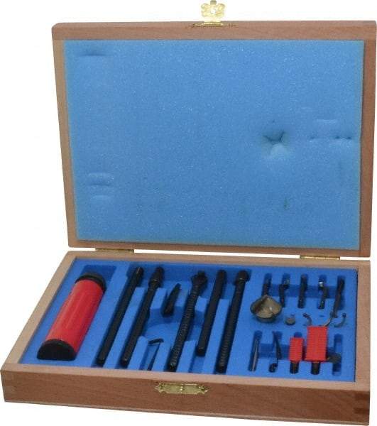 Shaviv - 21 Piece Carbide, High Speed Steel Blade Hand Deburring Tool Set - B, C, D, E, F Blade Holder, B10, B20, B30, B50, B60, B70;C40, C42;D80;E100, E200, E300, E350, E600;F20 Blades, For Flat Surface, Hole Edge, Straight Edge - All Tool & Supply