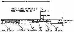 Cogsdill Tool - 39/64" Hole, No. 4 Blade, Type B Power Deburring Tool - One Piece, 6.44" OAL, 0.9" Pilot, 1.31" from Front of Tool to Back of Blade - All Tool & Supply