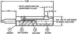 Cogsdill Tool - 2" Hole, No. 110 Blade, Type C Power Deburring Tool - One Piece, 7" OAL, 1.19" Pilot - All Tool & Supply