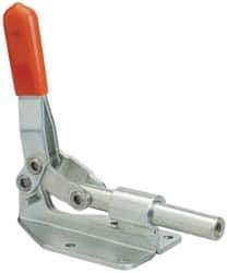 Lapeer - 300 Lb Load Capacity, Flanged Base, Carbon Steel, Standard Straight Line Action Clamp - 4 Mounting Holes, 0.222" Mounting Hole Diam, 1/2" Plunger Diam, Straight Handle - All Tool & Supply