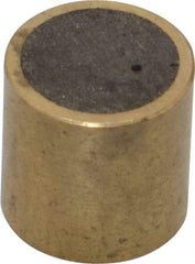 Mag-Mate - 3/8" Diam x 3/8" High, 2-1/2 Lb Average Pull Force, 5 Lb Max Pull Force, Neodymium Rare Earth Shielded Magnet - Brass Shield, 0.032" Shielding Wall Thickness - All Tool & Supply