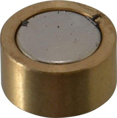 Mag-Mate - 1/2" Diam x 1/4" High, 2.13 Lb Average Pull Force, 4-1/4 Lb Max Pull Force, Neodymium Rare Earth Shielded Magnet - 0.062" Shielding Wall Thickness - All Tool & Supply