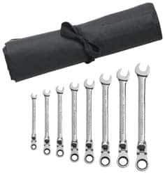 GearWrench - 8 Piece, 5/16" to 3/4", 12 Point Combination Wrench Set - Inch Measurement Standard, Chrome Finish, Comes in Vinyl Roll - All Tool & Supply