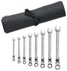 GearWrench - 8 Piece, 5/16" to 3/4", 12 Point Combination Wrench Set - Inch Measurement Standard, Chrome Finish, Comes in Vinyl Roll - All Tool & Supply