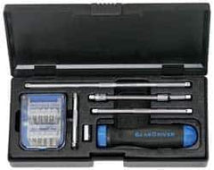 GearWrench - 26 Piece Ratcheting Screwdriver Set - Blade Sizes: Width 5/32, 3/16 & 1/4, Bit Sizes: Hex Inch 3/32, 1/8, 5/32, 3/16, 1/4 & 5/16, Philips #1 to #3, Torx T10, T15, T20, T25, T30 & T40 - All Tool & Supply