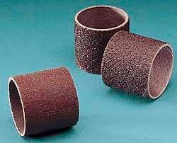 3M - 100 Grit Aluminum Oxide Coated Spiral Band - 3/4" Diam x 3/4" Wide, Fine Grade - All Tool & Supply