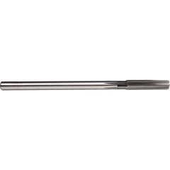 Chucking Reamer: 19/32″ Dia, 8″ OAL, 2″ Flute Length, Straight Shank, High Speed Steel 8 Flute, RH