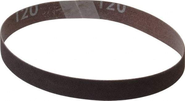 Norton - 1/2" Wide x 12" OAL, 120 Grit, Aluminum Oxide Abrasive Belt - Aluminum Oxide, Fine, Coated, X Weighted Cloth Backing, Series R283 - All Tool & Supply