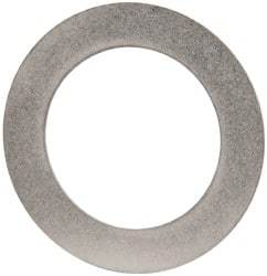 Made in USA - 0.02" Thick, 1" Inside x 1-1/2" OD, Round Shim - 7/8" Screw, Uncoated 316 Stainless Steel - All Tool & Supply