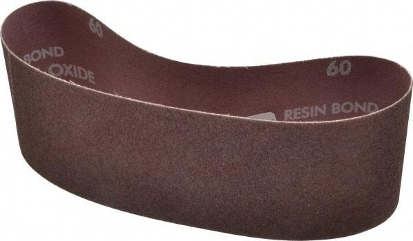 Norton - 3" Wide x 21" OAL, 60 Grit, Aluminum Oxide Abrasive Belt - Aluminum Oxide, Medium, Coated, X Weighted Cloth Backing, Series R228 - All Tool & Supply