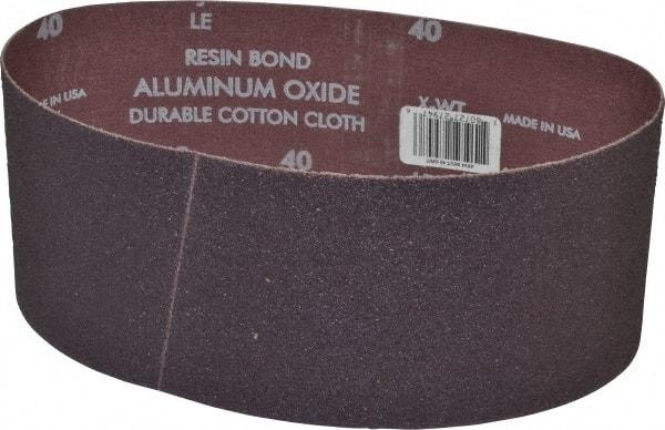 Norton - 4" Wide x 24" OAL, 40 Grit, Aluminum Oxide Abrasive Belt - Aluminum Oxide, Coarse, Coated, X Weighted Cloth Backing, Series R228 - All Tool & Supply