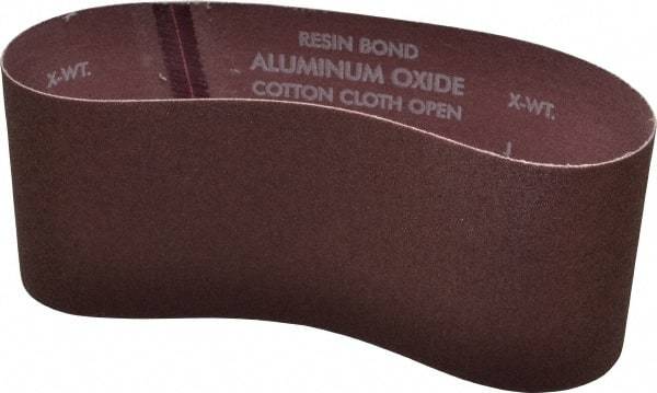 Norton - 4" Wide x 24" OAL, 80 Grit, Aluminum Oxide Abrasive Belt - Aluminum Oxide, Medium, Coated, X Weighted Cloth Backing, Series R228 - All Tool & Supply