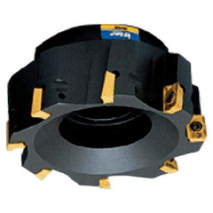 Iscar - 10 Inserts, 10" Cut Diam, 2-1/2" Arbor Diam, 0.56" Max Depth of Cut, Indexable Square-Shoulder Face Mill - 0/90° Lead Angle, 2-1/2" High, HM 90 ADKT 1505... Insert Compatibility, Series HM90 - All Tool & Supply