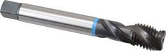 Emuge - M20x2.50 Metric Coarse 3 Flute 6H Modified Bottoming Spiral Flute Tap - Cobalt, Oxide Finish, 140mm OAL, Right Hand Flute, Right Hand Thread, Series Enorm-VA - Exact Industrial Supply