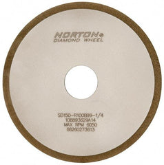 Norton - 6" Diam x 1-1/4" Hole x 1/8" Thick, 150 Grit Surface Grinding Wheel - Diamond, Type 1A1, Very Fine Grade, Resinoid Bond - All Tool & Supply