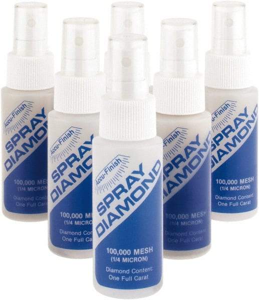 Accu-Finish - 2 oz Diamond Spray Compound - 100,000 Grit, Clear, Use on Ceramic - All Tool & Supply