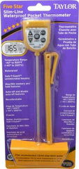 Taylor - -58 to 500°F Pocket Digital Thermometer - LCD Display, 1.5 Volts - All Tool & Supply