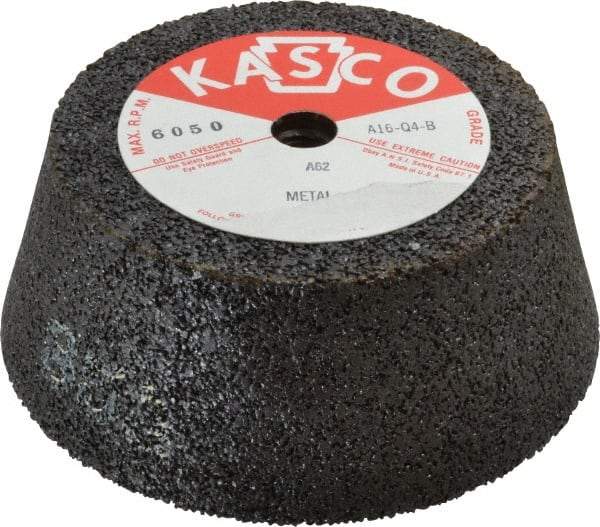 Made in USA - 6" Diam, 2" Overall Thickness, 62 Grit, Type 11 Tool & Cutter Grinding Wheel - Medium Grade, Aluminum Oxide, Q Hardness, 6,050 RPM - All Tool & Supply