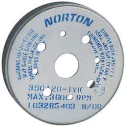 Norton - 6" Diam, 1-1/4" Hole Size, 1" Overall Thickness, 100 Grit, Type 2 Tool & Cutter Grinding Wheel - Fine Grade, Silicon Carbide, H Hardness - All Tool & Supply