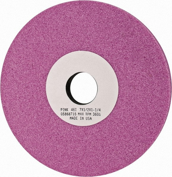 Grier Abrasives - 7" Diam x 1-1/4" Hole x 1/2" Thick, I Hardness, 46 Grit Surface Grinding Wheel - All Tool & Supply