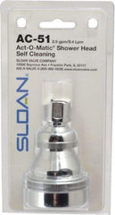 Sloan Valve Co. - 2.5 GPM, 2-1/2 Face Diameter, Shower Head - Chrome Plated, Brass - All Tool & Supply